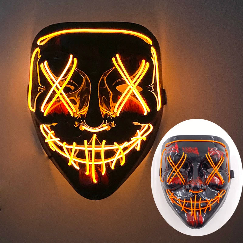 Masque Shuffle Lumineux – Cosplay Demon Slayer et Accessoire Halloween