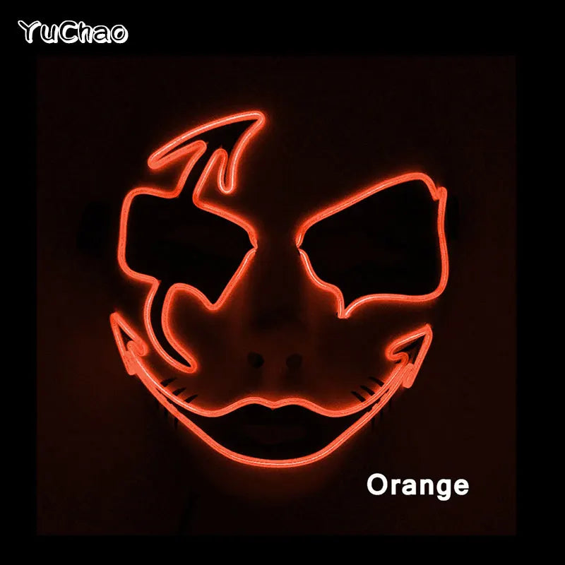 Masque Shuffle Lumineux – Cosplay Demon Slayer et Accessoire Halloween