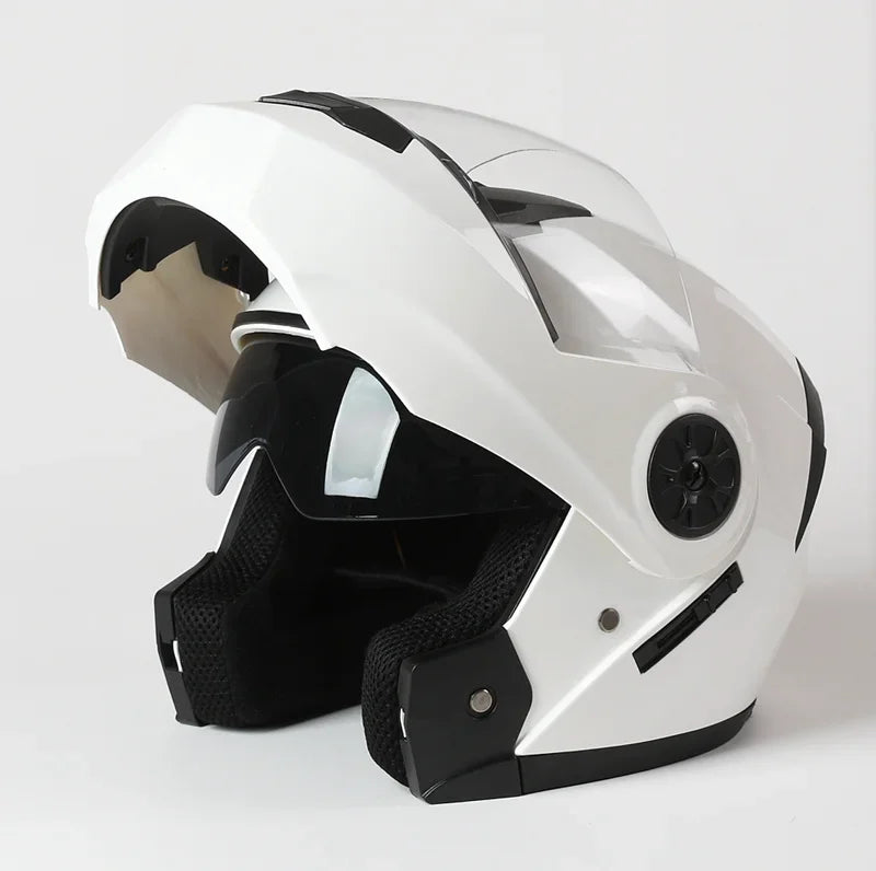 2020 nouveauté hommes moto course professionnelle casque rabattable matériau ABS casques modulaires à double lentille Certification DOT
