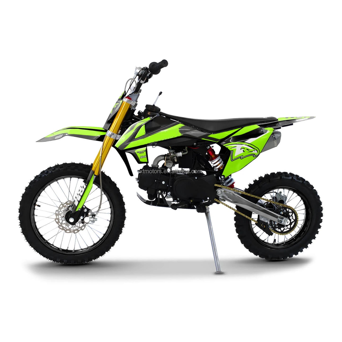 Nouveau Moto essence 125cc moteur coup de pied et démarrage électrique adulte Dirtbike