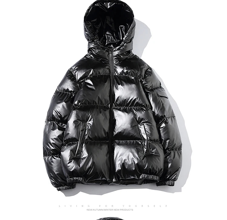 Parka hiver c à capuche imperméablesolide décontracté