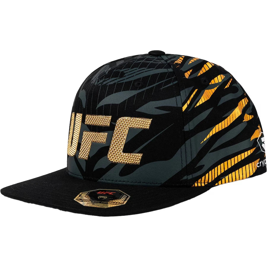 Casquette UFC Noire et Or – Baseball Cap Officielle Nuit de Combat 2025