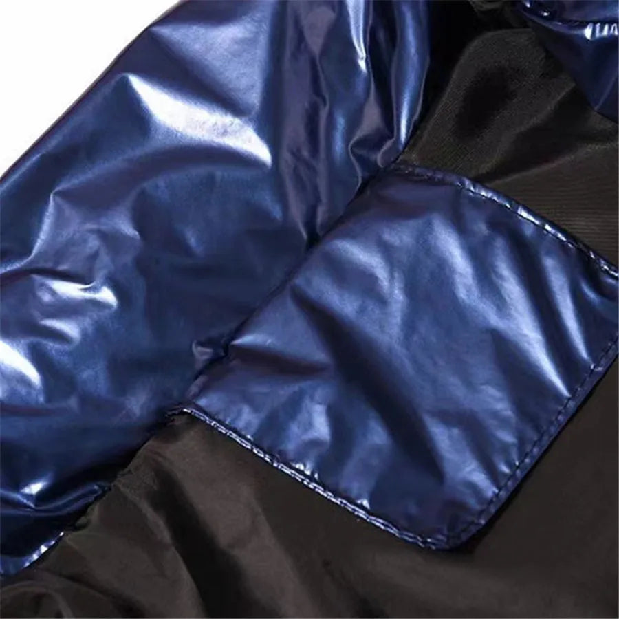 🧥 Veste Rembourrée Brillante pour Hommes – Parka Streetwear Hiver