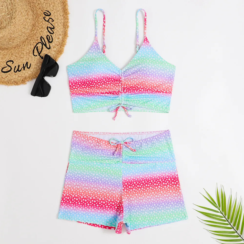 Maillot de bain taille haute pour femmes, Bikini, Push Up, imprimé Floral
