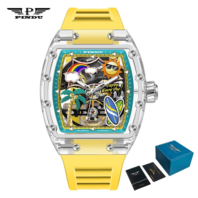 Montre Mécanique Été – Thème Plage & Éléments Marins