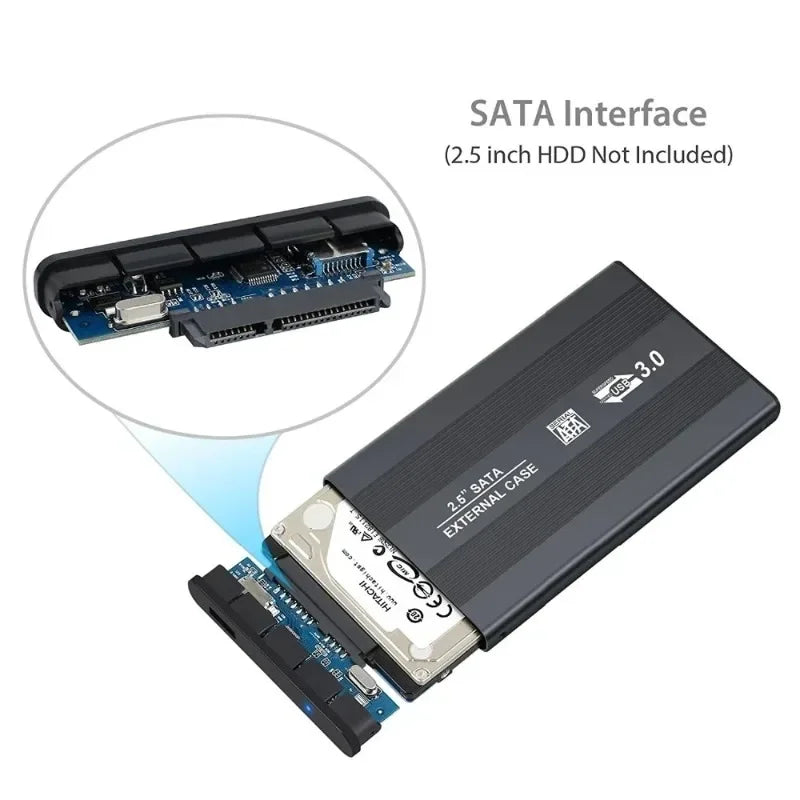 Boîtier de disque dur externe SATA III vers USB 3.0, 2.5 pouces, 5Gbps, boîtier SSD, ordinateurs de bureau Windows Mac remplaçables à chaud