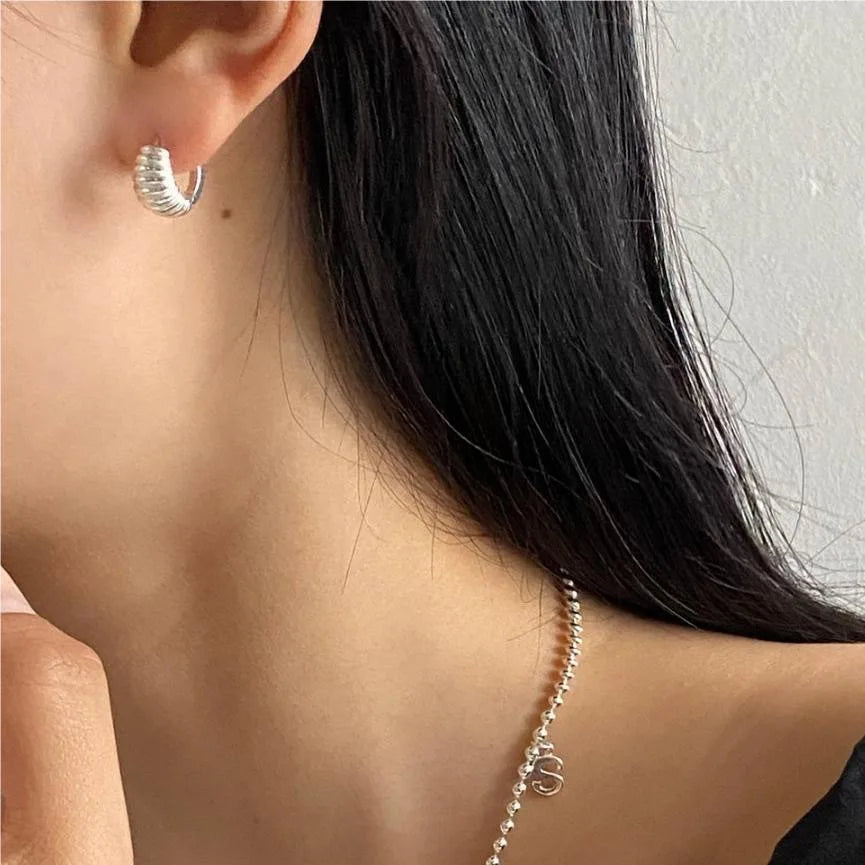 Boucles d'oreilles coréennes en argent Sterling 925, tempérament Simple, exquis, tendance, bijoux Sexy, cadeau
