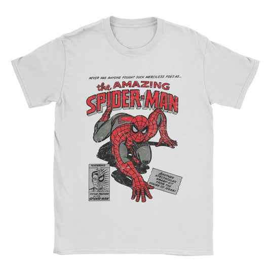 Spider-man Retro Comic Movie T-Shirt pour hommes, SpidSuffolk Tees, Creative Tees, Round Neck T-Shirt, 100% Cotton Birthday Present, Y-Man