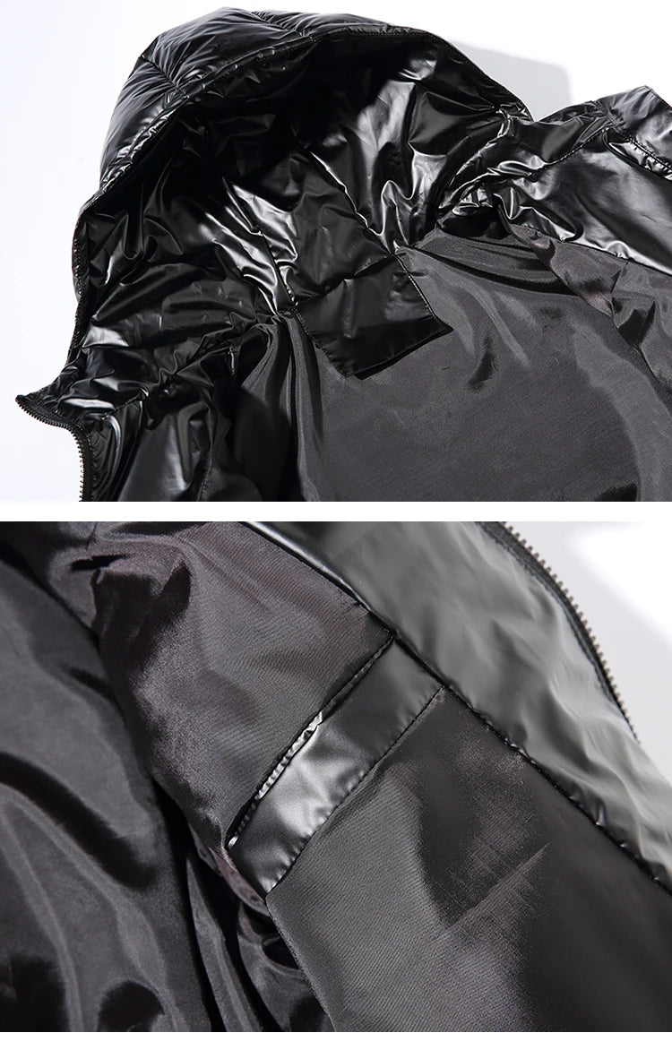 Parka hiver c à capuche imperméablesolide décontracté