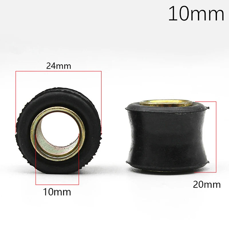 Manchon d'amortisseur arrière universel pour moto, anneau en caoutchouc, bague de partenaires, scooter, 10mm, 12mm, 2 pièces