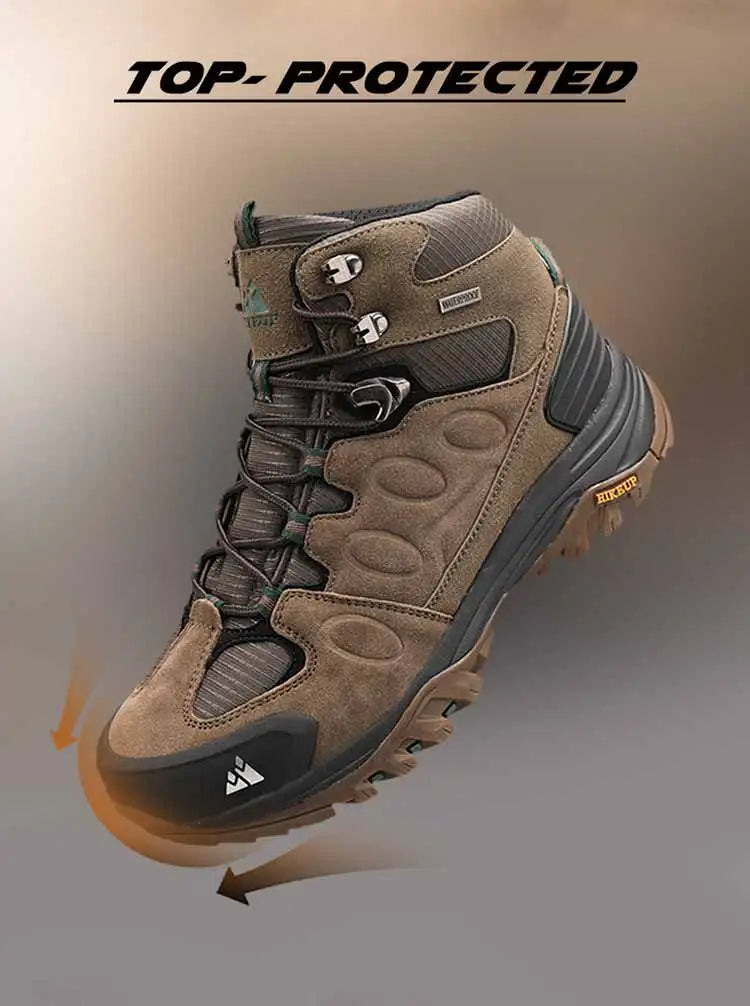 HIKEUP Bottes de Randonnée Homme – Chaudes, Confortables et Respirantes pour Plein Air
