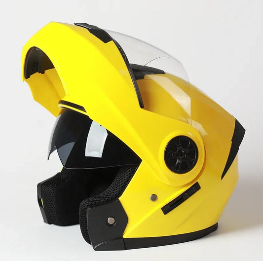 2020 nouveauté hommes moto course professionnelle casque rabattable matériau ABS casques modulaires à double lentille Certification DOT