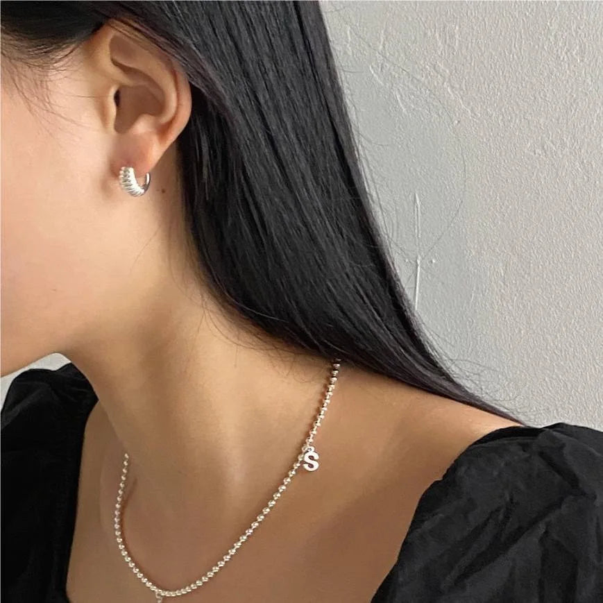 Boucles d'oreilles coréennes en argent Sterling 925, tempérament Simple, exquis, tendance, bijoux Sexy, cadeau
