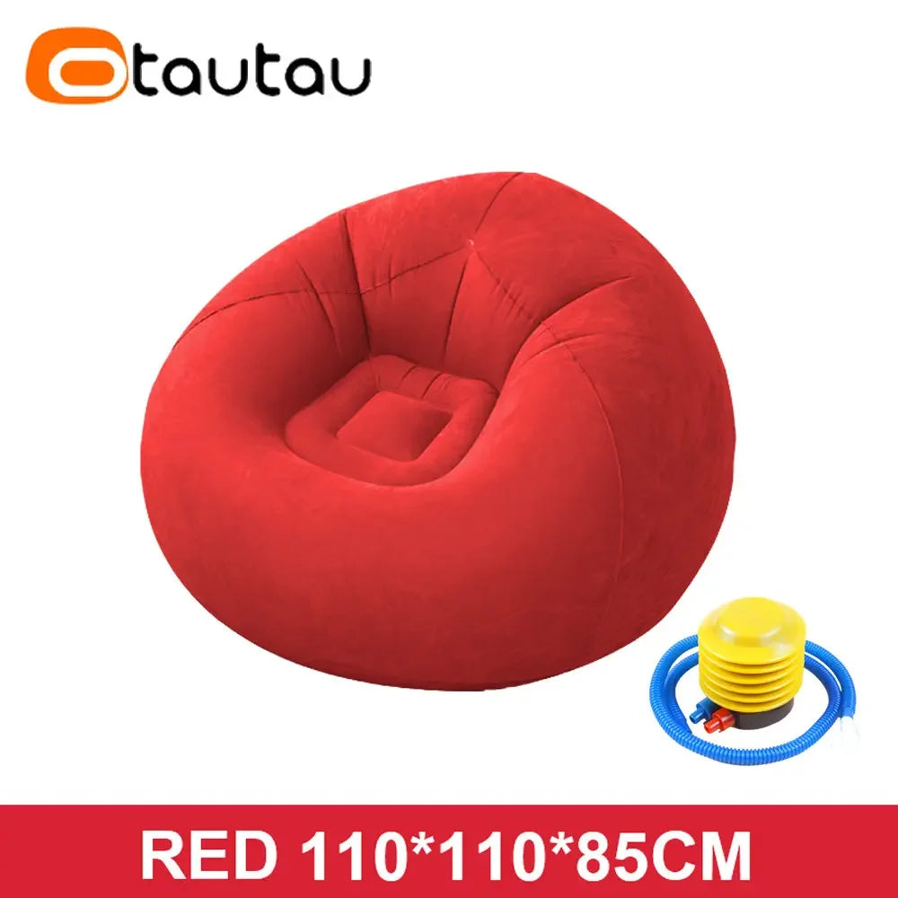 OTAUTAU canapé gonflable extérieur Portable Camping canapé pliant chaise de jardin confortable paresseux Pouf Sac gain de place meubles SF028