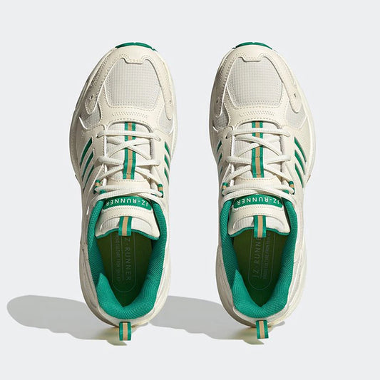 Adidas JZ RUNNER Retro – Baskets Unisexe Respirantes avec Accents Verts