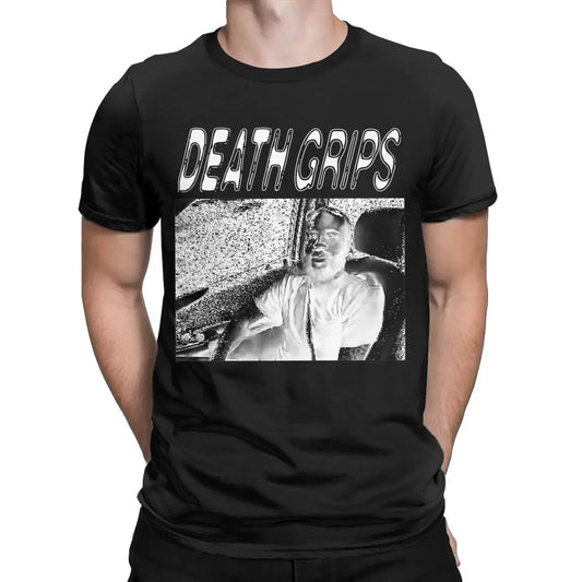 T-shirt Homme Hipster à Poignées de Mort – Coton, Col Rond, Manches Courtes