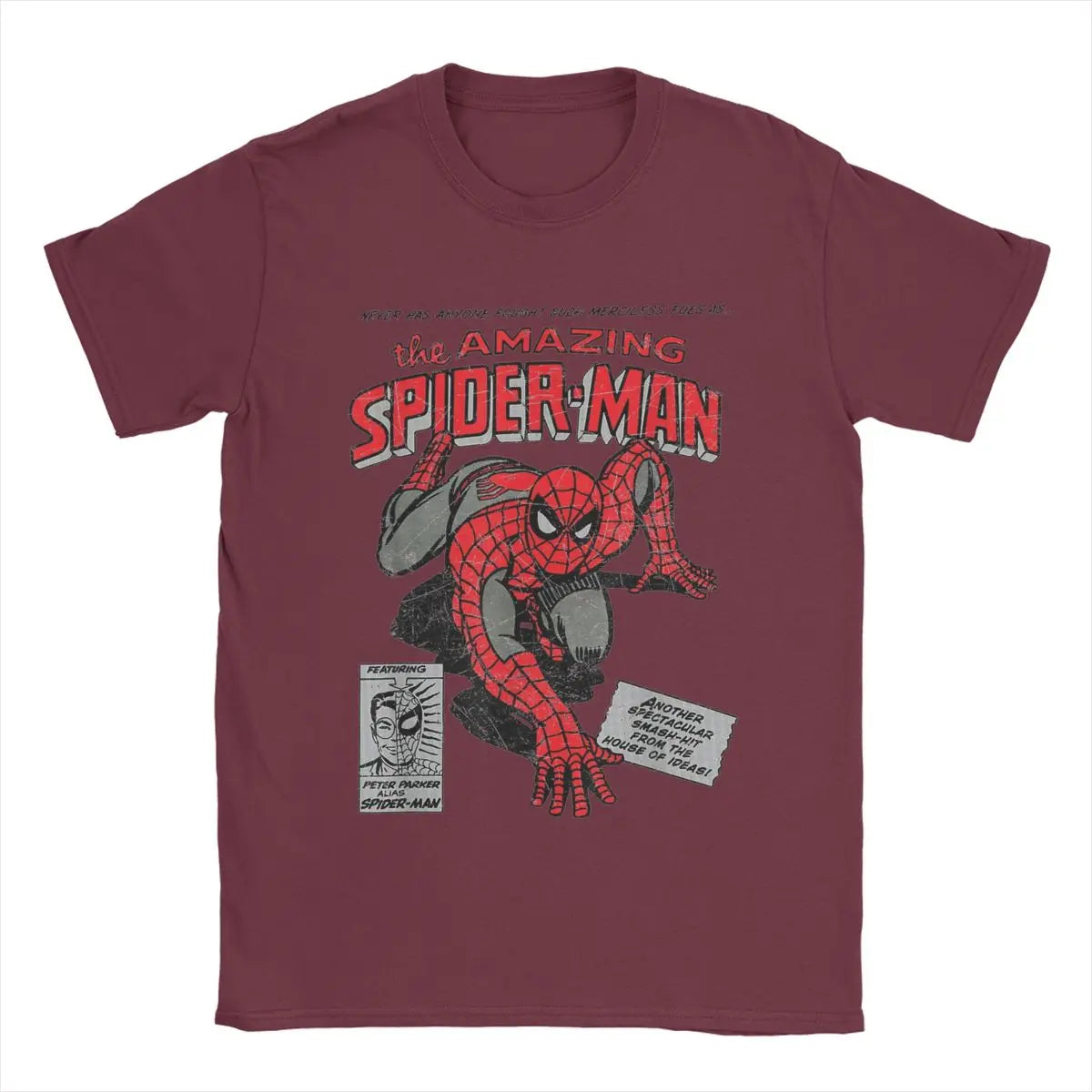 Spider-man Retro Comic Movie T-Shirt pour hommes, SpidSuffolk Tees, Creative Tees, Round Neck T-Shirt, 100% Cotton Birthday Present, Y-Man