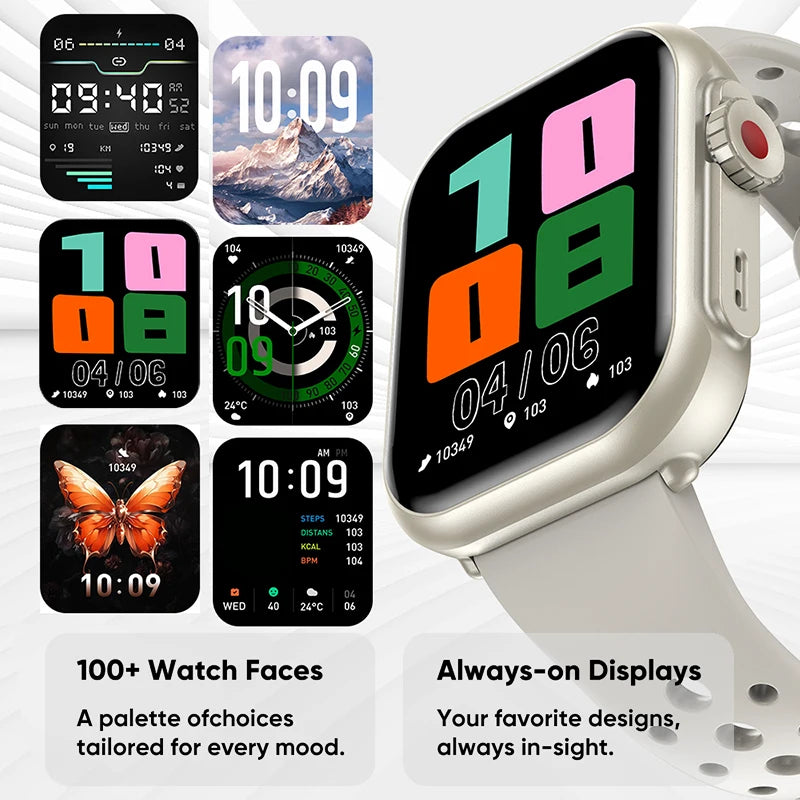 Montre Intelligente BOXUXING 2025 – Écran 1,85", Santé et Sport, Assistant Vocal