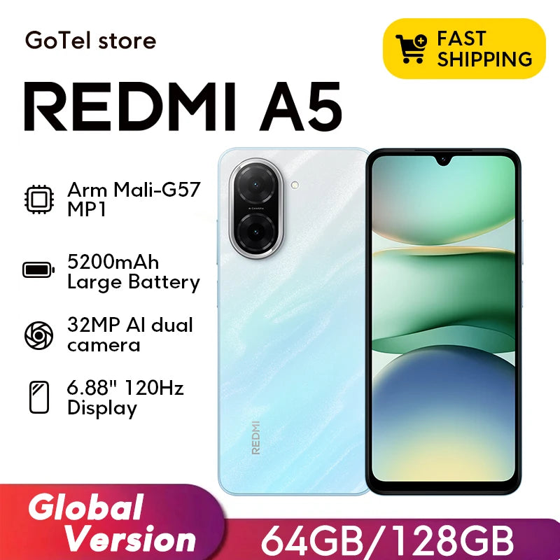 Xiaomi Redmi A5 – Smartphone Global 6.6" 5G, 32MP, 5200mAh, 120Hz, Double SIM