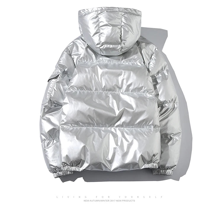 Parka hiver c à capuche imperméablesolide décontracté