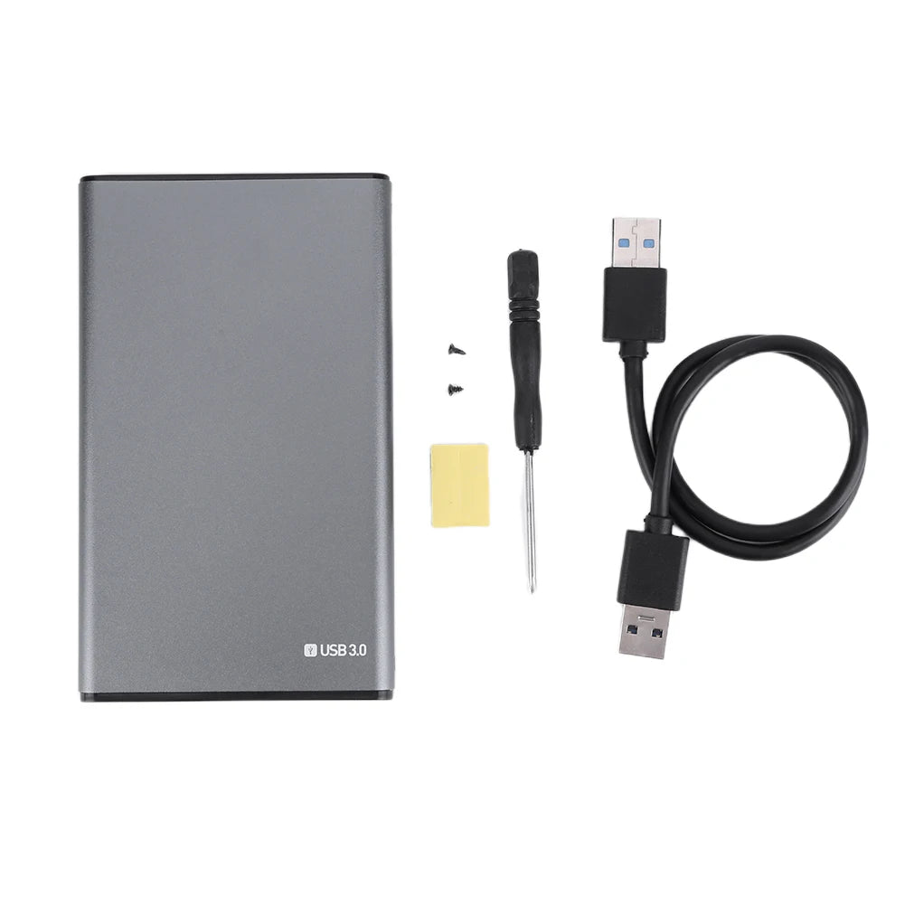 Boîtier Disque Dur Externe 2,5" USB 3.0 – Alliage d’Aluminium, Haute Vitesse 5 Gbps, Compatible HDD & SSD SATA