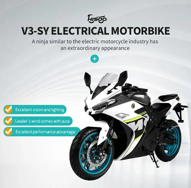 Moto Électrique V3-SY – 8000W, Batterie Lithium, 150 km/h