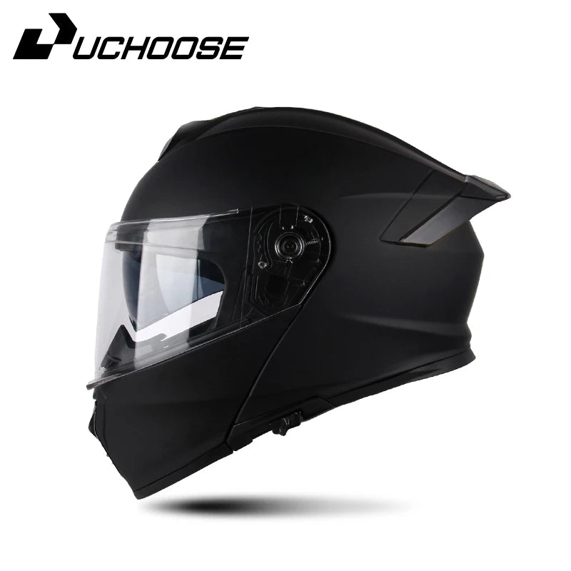 Uchoose-d'expériences intégraux approuvés DOT pour hommes et femmes, équipement de protection contre les collisions, casque rabattable pour moto, double pare-soleil
