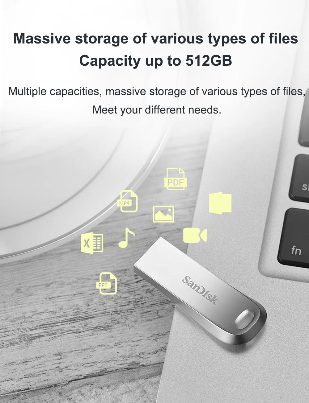SanDisk CZ74 Ultra Luxe USB 3.2 Gen 1 clé USB 32GB 64GB 128GB 256GB 512GB 1TB vitesse rencontre le mot de passe de style-protégez vos fichiers