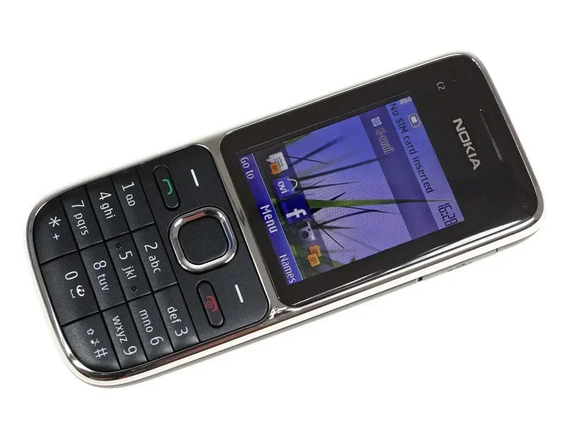 Nokia C2-01 classique QWERTY double SIM débloqué 2G 2MP caméra longue veille avec clé hebrew téléphone utilisé