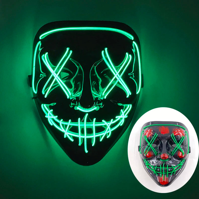 Masque Shuffle Lumineux – Cosplay Demon Slayer et Accessoire Halloween