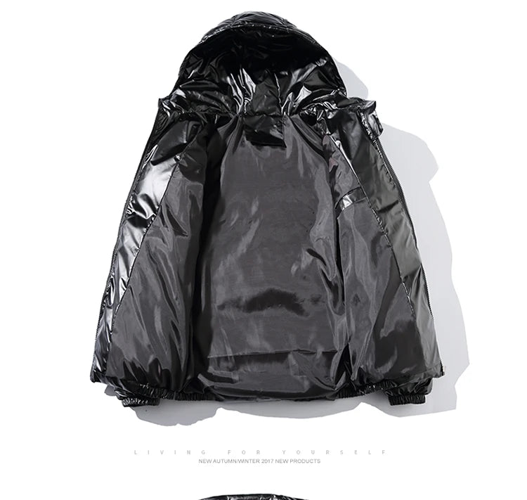 Parka hiver c à capuche imperméablesolide décontracté