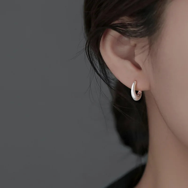 Boucles d'oreilles géométriques coréennes en argent Sterling 925, tempérament Simple, exquis, tendance, bijoux Sexy, cadeau, offre spéciale