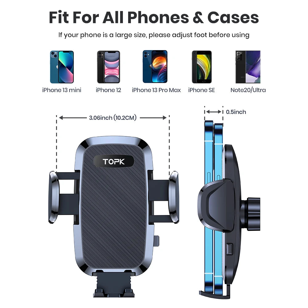 TOPK Universal Car Bracket Gravity Auto Phone Holder