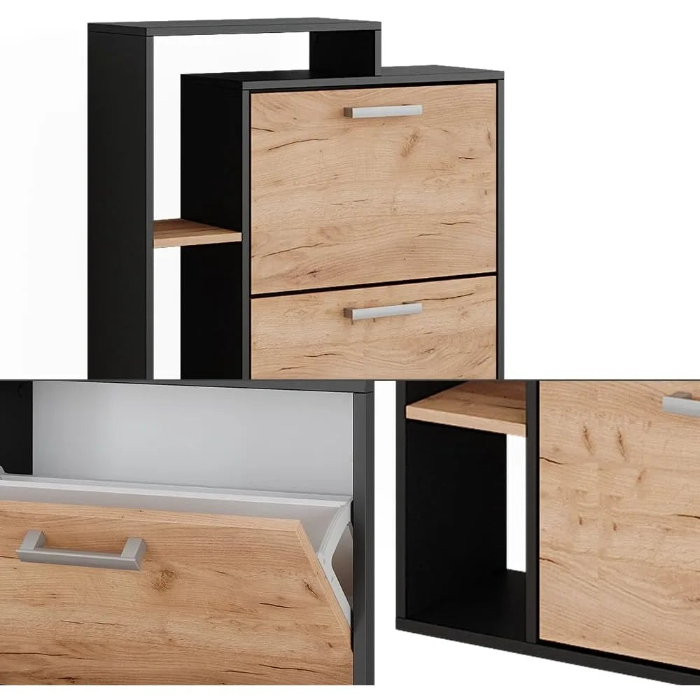 Meuble à Chaussures Moderne Orlando – 3 Tiroirs, Bois Mélaminé, Couloir, Style Élégant