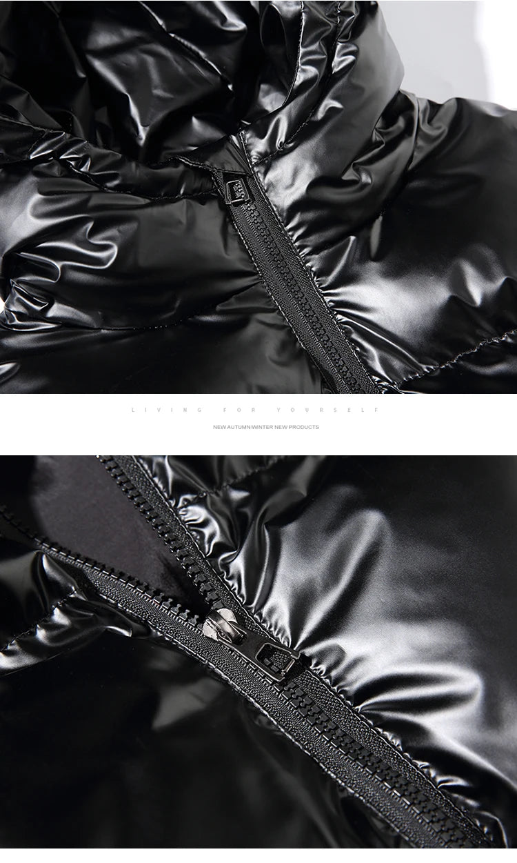 Parka hiver c à capuche imperméablesolide décontracté