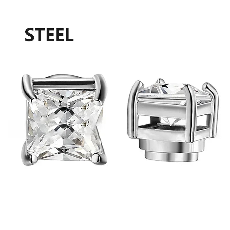 1 paire de boucles d'oreilles en Zircon pour hommes et femmes, en acier inoxydable, en cristal, pour garçons et filles, Mini boucles d'oreilles, Piercing, bijoux cadeau
