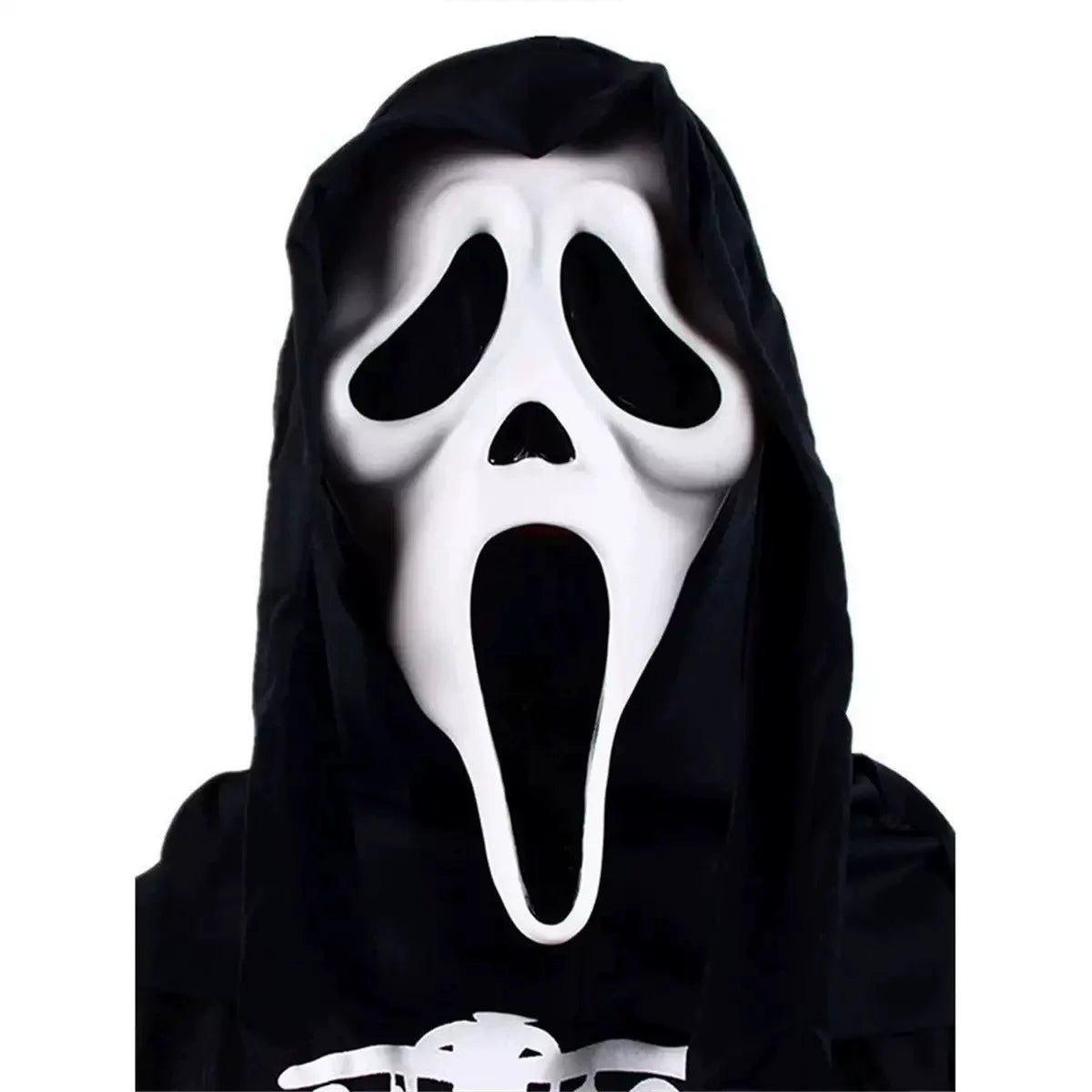Masque facial fantôme de cri, masque d'aMasque Fantôme de Crier – Masque d’Horreur en Latex pour Halloween et Cosplayhorreur de film officiel pour Halloween, Cosplay et Costumes effrayants pour adultes, accessoire de masque tueur