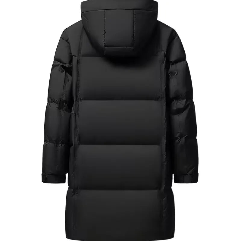 🧥 Doudoune Longue Homme Hiver – Parka Chaude en Duvet de Canard Blanc