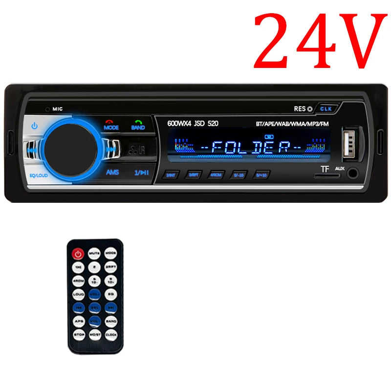 Autoradio Hippcron 1DIN Bluetooth – Lecteur MP3 Stéréo 60W x 4 avec USB/SD/AUX/FM