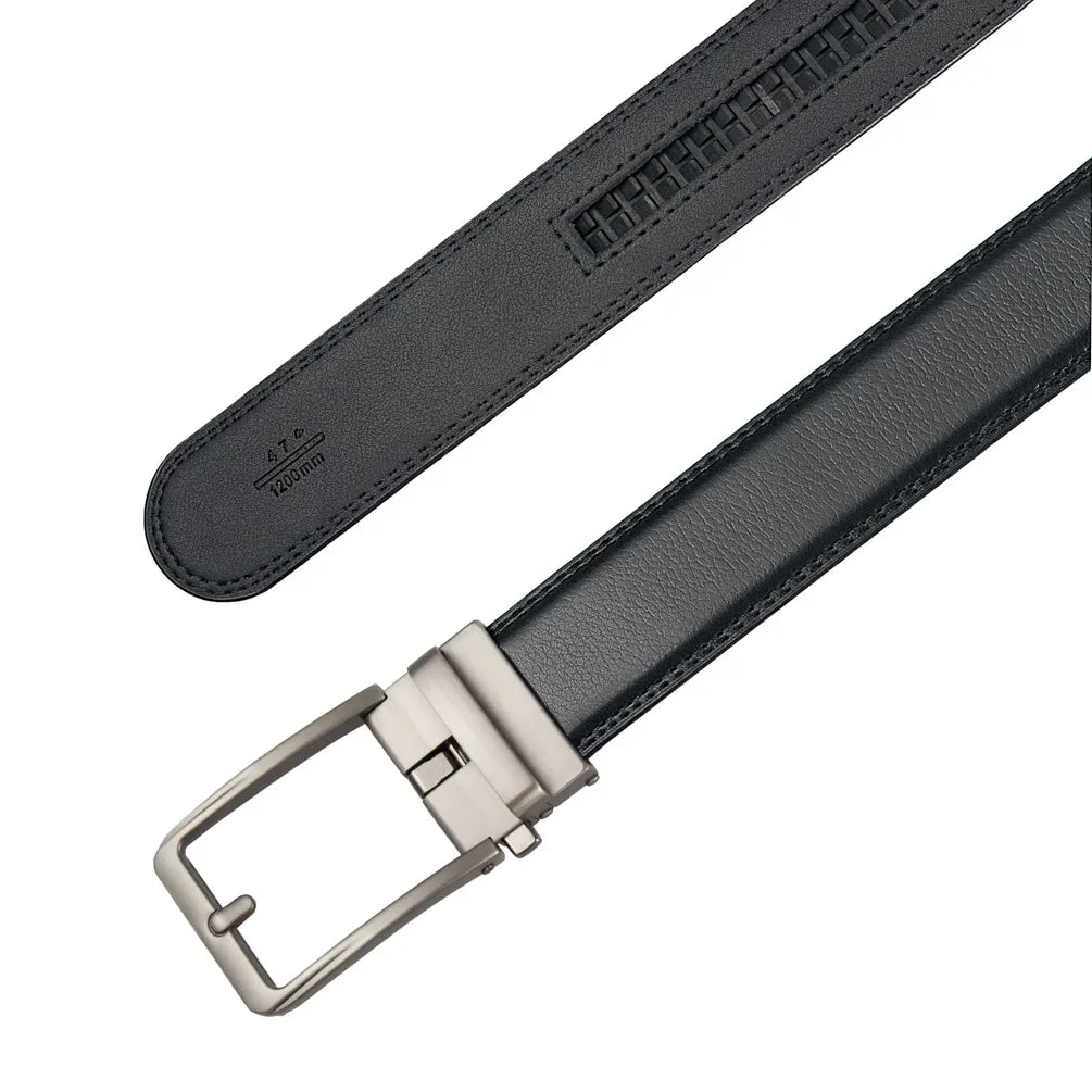 Ceinture de Luxe pour Hommes en Cuir Véritable Designer de Marque Automatique Haute Qualité Taille Élégante pour Jeans