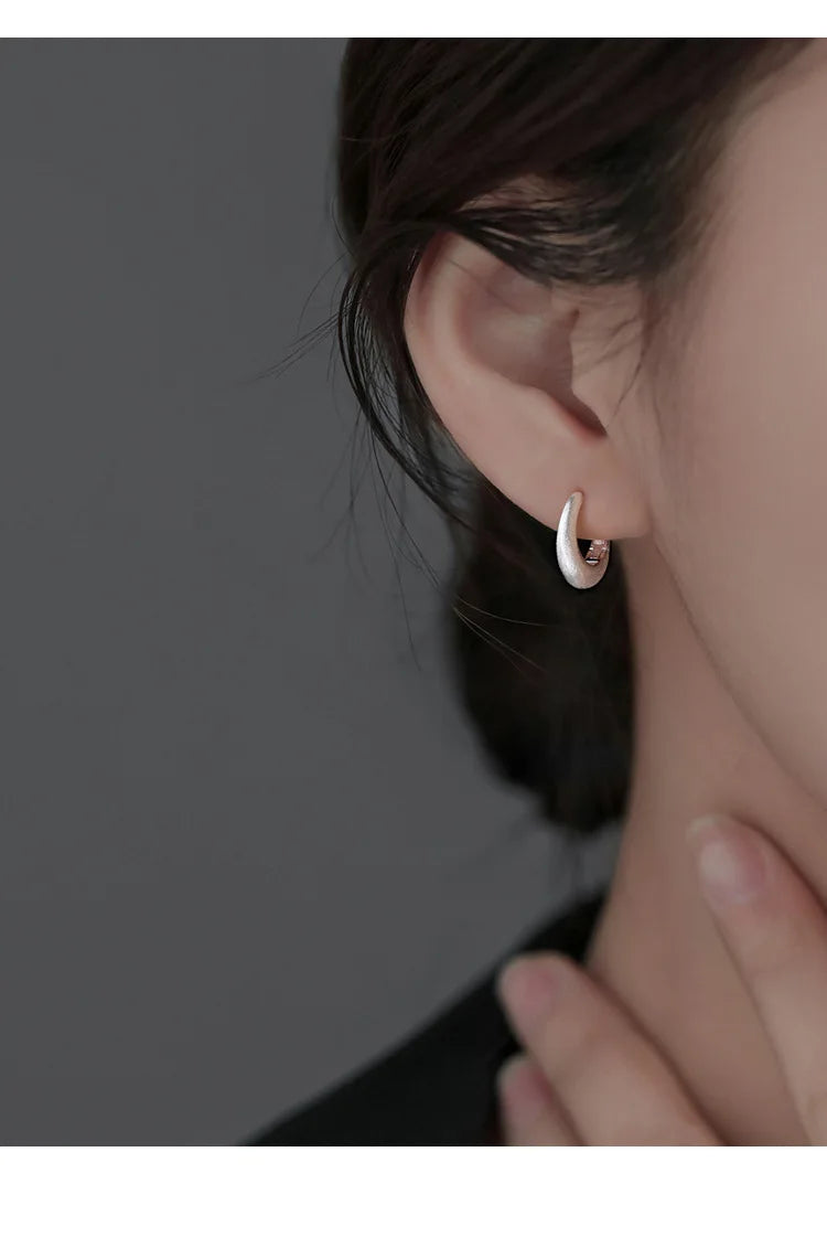 Boucles d'oreilles géométriques coréennes en argent Sterling 925, tempérament Simple, exquis, tendance, bijoux Sexy, cadeau, offre spéciale