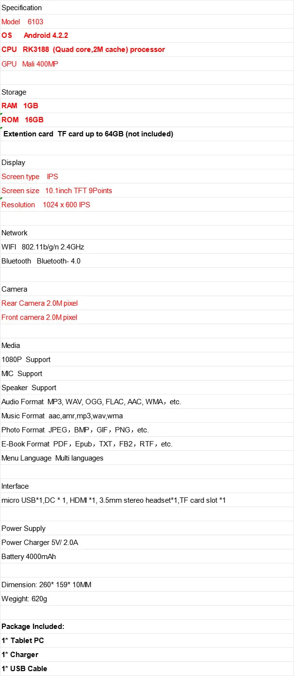 10.1 pouces QDYS Android 8.1 appel téléphonique tablette 2GB RAM 16GB ROM double caméra 1280*800 IPS Quad-Core 1.3GHz MTK6735 CPU carte SIM