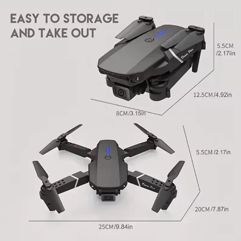 Drone E88 Pro RC - Quadcopter Professionnel 4K
