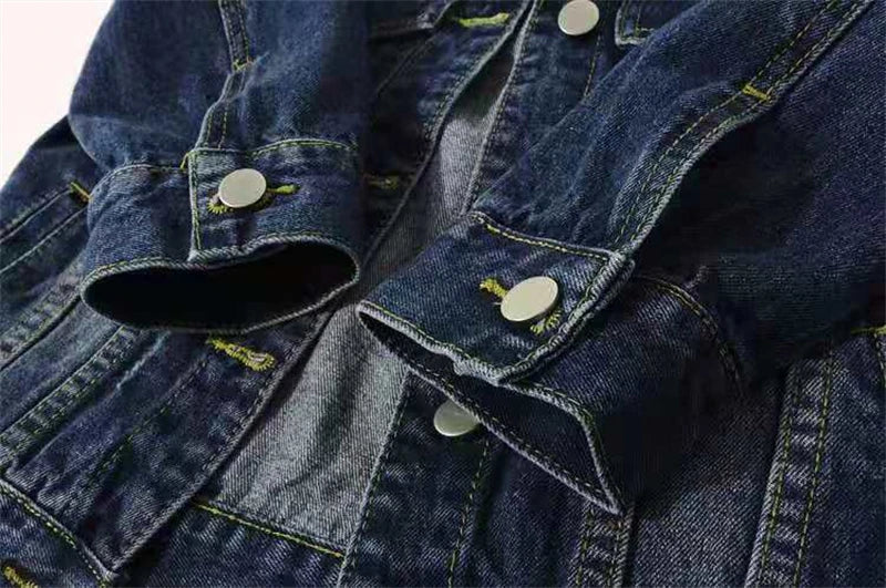 Veste en Jean pour femmes, hauts de couleur rose, couleur unie, courte, multicolore
