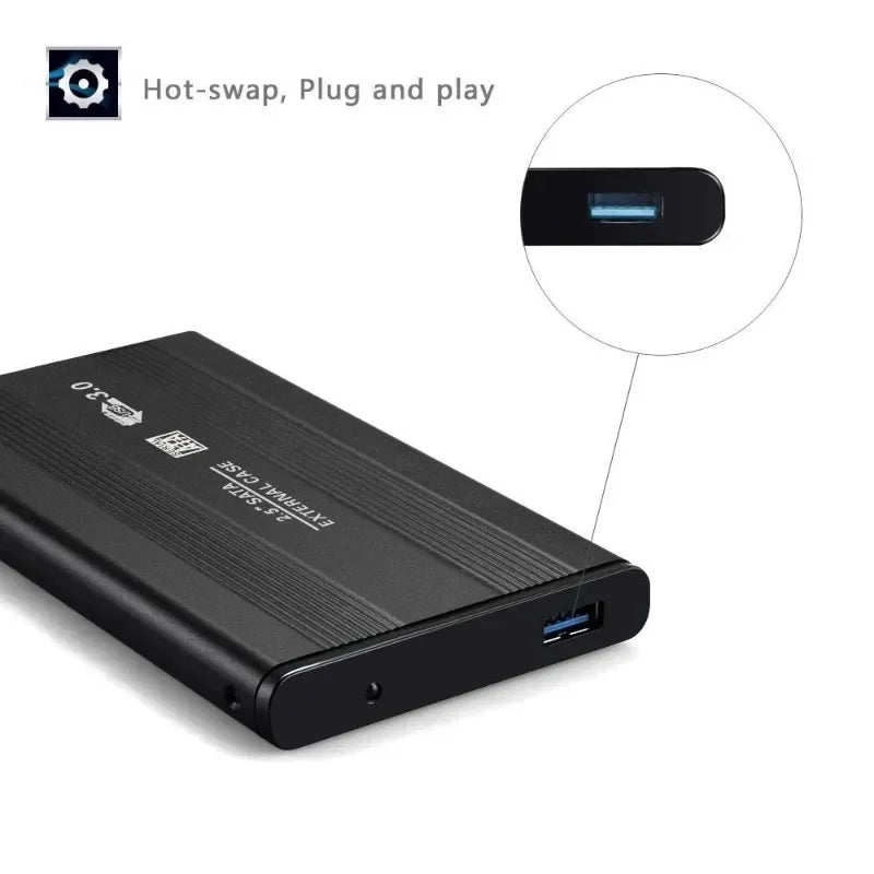 Boîtier de disque dur externe SATA III vers USB 3.0, 2.5 pouces, 5Gbps, boîtier SSD, ordinateurs de bureau Windows Mac remplaçables à chaud
