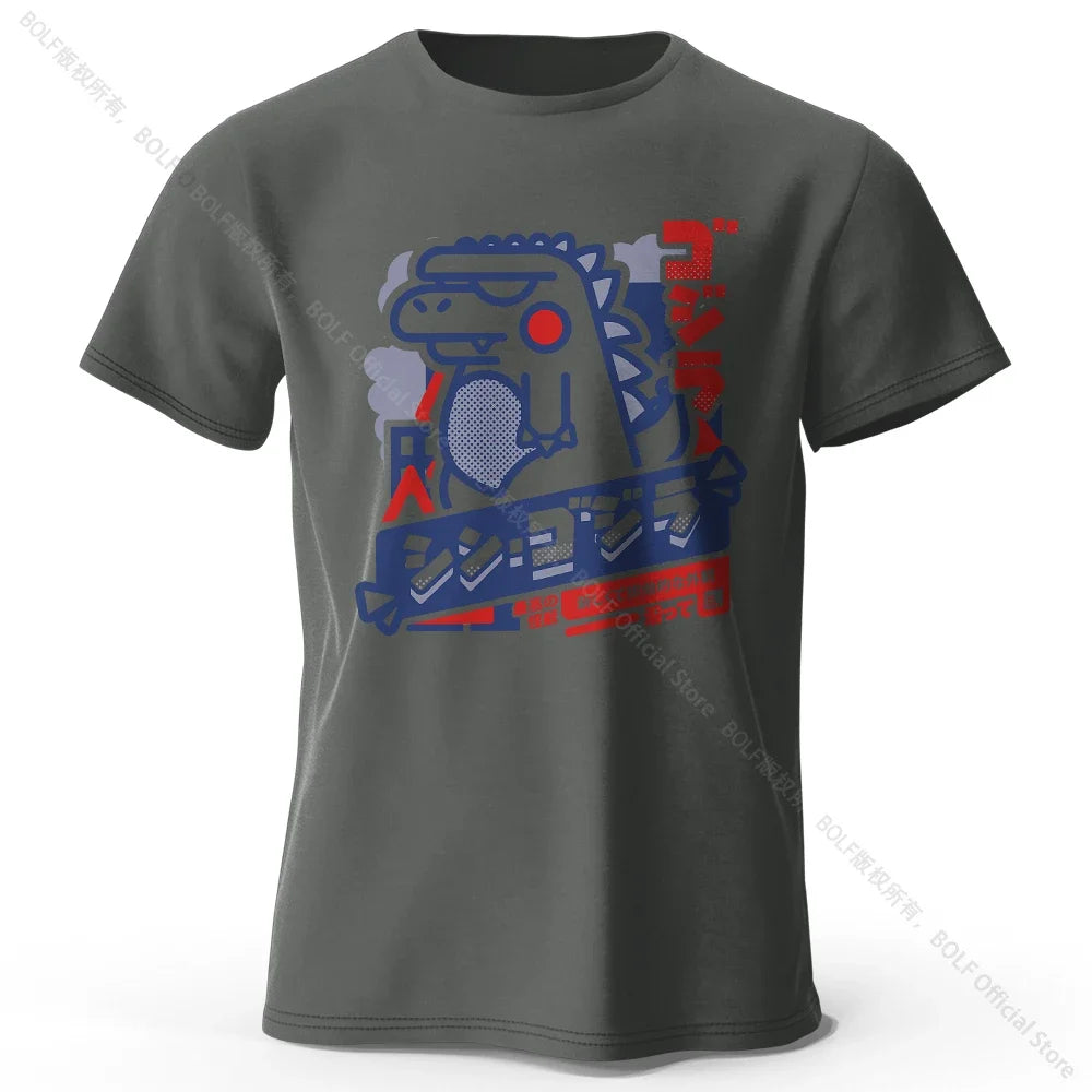 T-Shirt 100% coton imprimé Animal Harajuku Kawaii, T-Shirt léger à manches courtes et col rond, vêtements décontractés unisexes