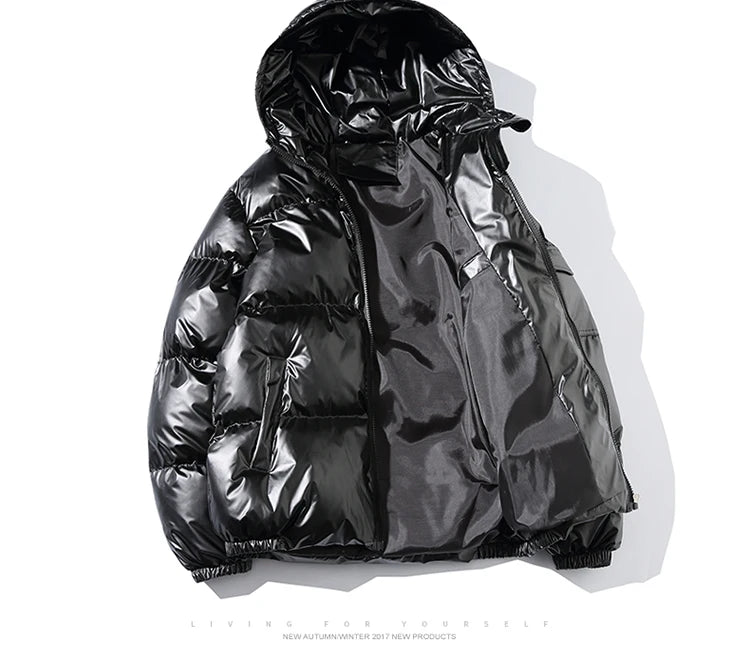 Parka hiver c à capuche imperméablesolide décontracté