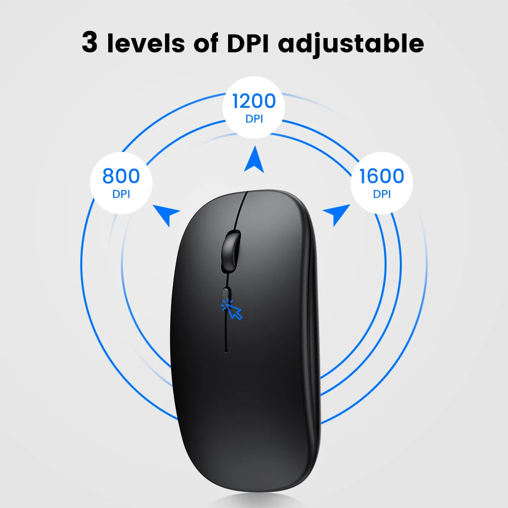 Souris Bluetooth Rechargeable - Silencieuse et Ergonomique