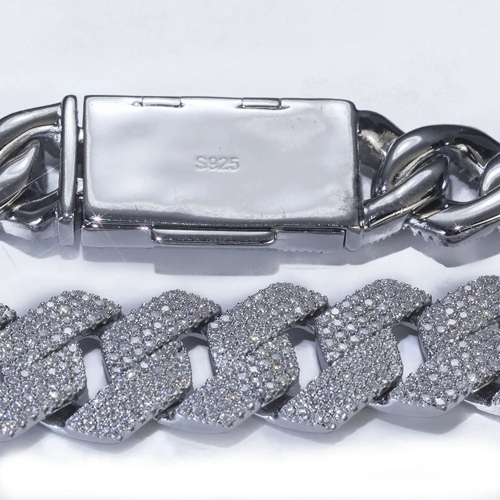 Bracelet en Argent 925 Silver VVS – Homme & Femme – Taille 17,8 cm et 20,3 cm