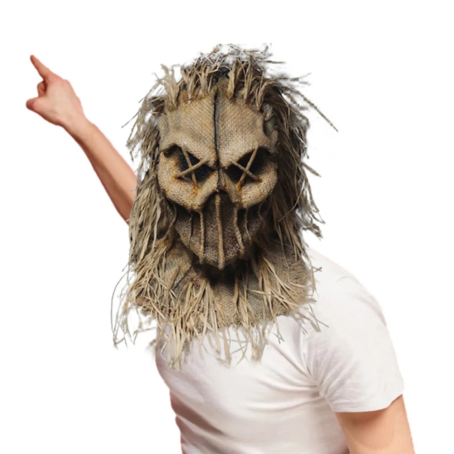 Masque Épouvantail Halloween 2025 – Cosplay et Fête Effrayante pour Adultes